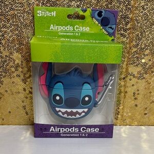 Disney Stitch Blue and Pink Silicon AirPods Case Generation 1&2